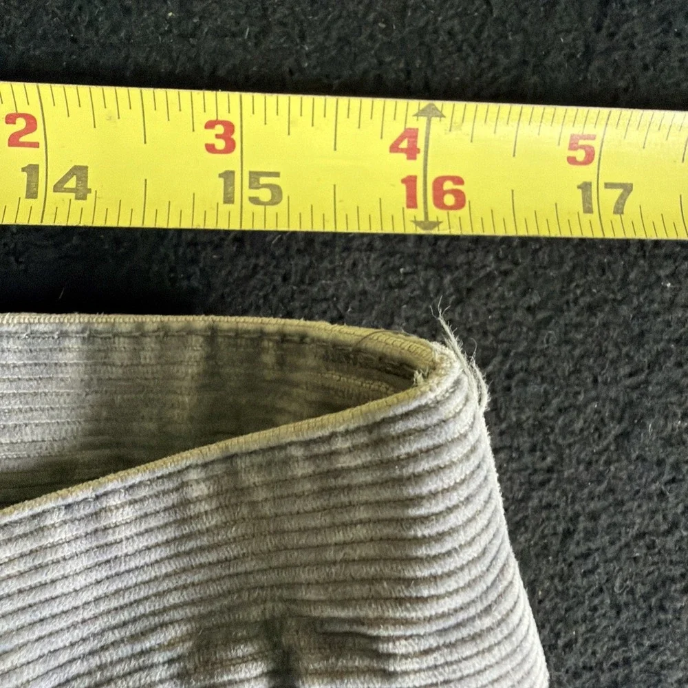 LL Bean Mens Corduroy Pants Straight Leg Standard Fit Grey Size 32X29